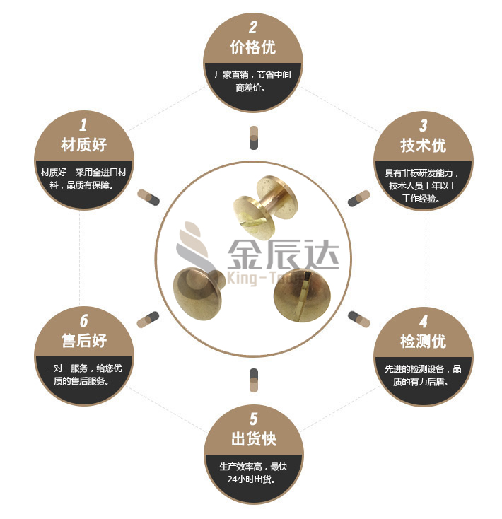黄铜子母钉 黄铜子母钉