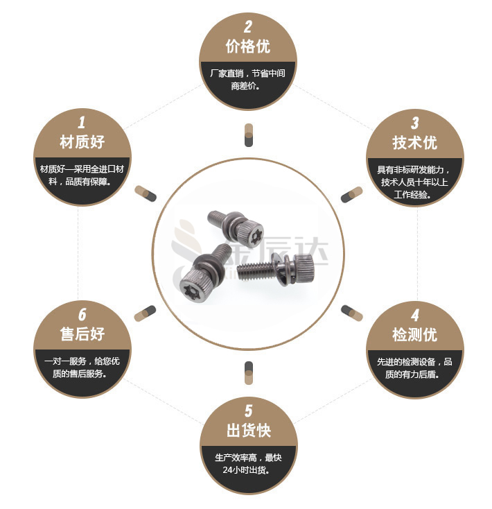 不锈钢防盗组合螺丝 不锈钢防盗组合螺丝
