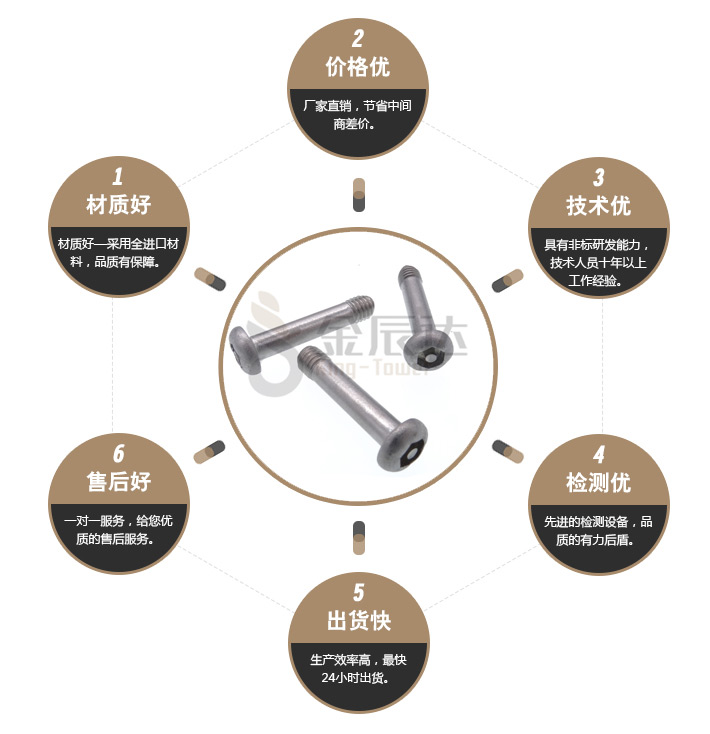 六角带柱防盗螺丝