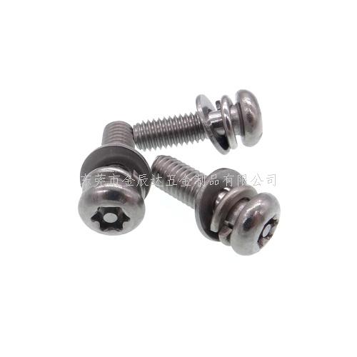 梅花带柱三组合螺丝