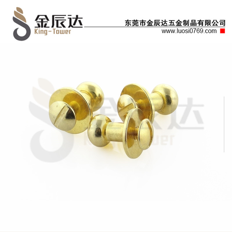 对锁镀金奶嘴钉