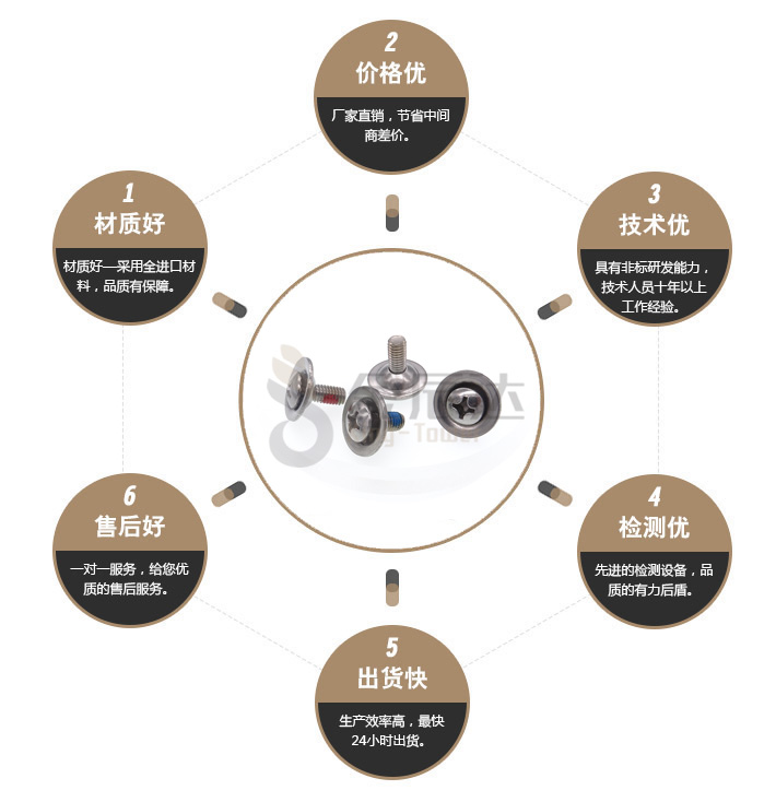 滑雪鞋组合螺丝