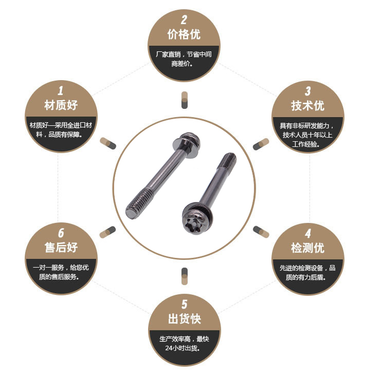 不锈钢防盗组合螺丝 不锈钢防盗组合螺丝