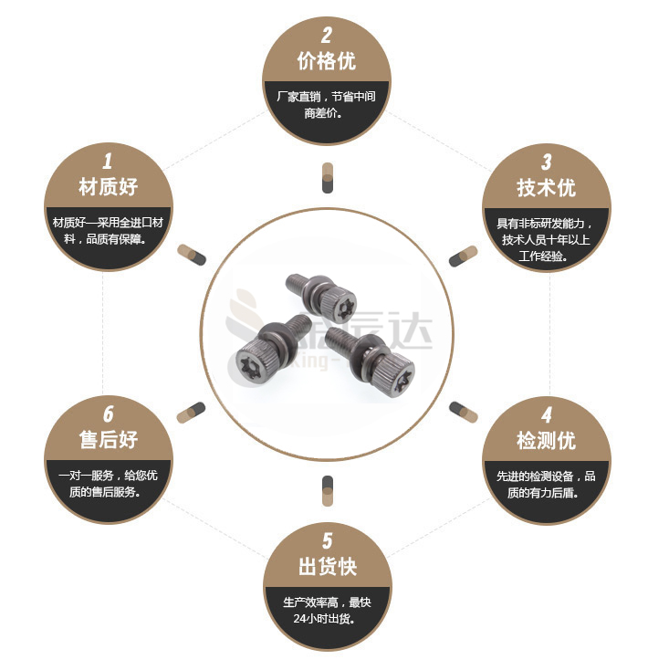 不锈钢防盗组合螺丝