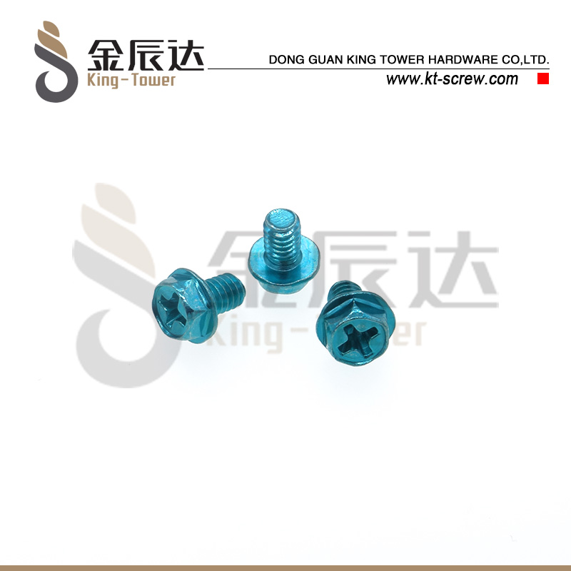 六角十字法兰绿锌螺丝